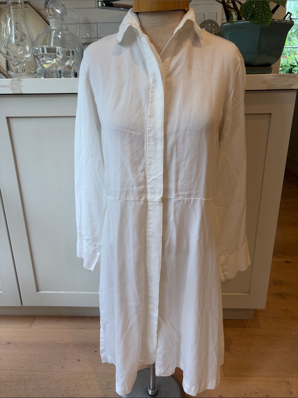Bryn Walker Classic Off White Shirt Dress - Effortless Everyday Style
